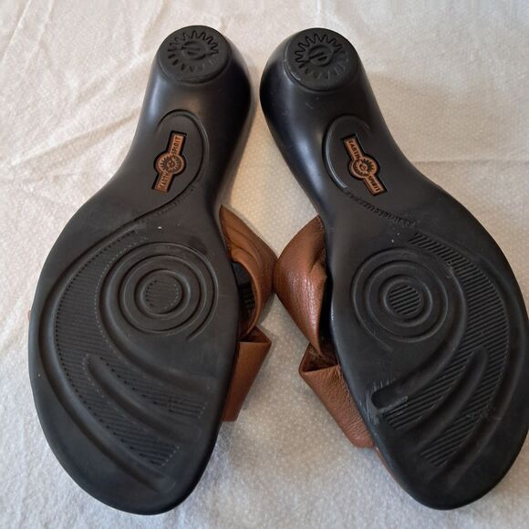 Earth Spirit Gelron 2000 Wedge Sandals Brown Leather Shoes Women size 9.5 - Picture 13 of 16